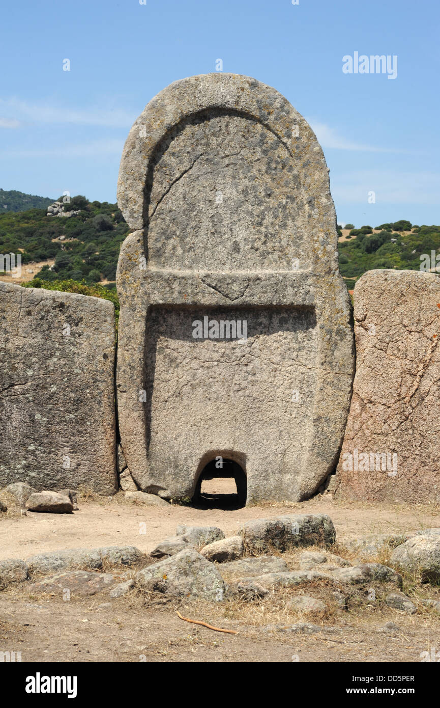 The tomb of giants S'ena and Thomes at the island of Sardinia, Italy