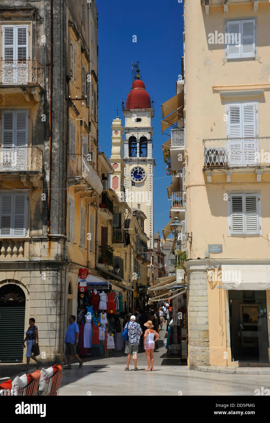 corfu,kerkyra,town,street,greece,shops, Stock Photo