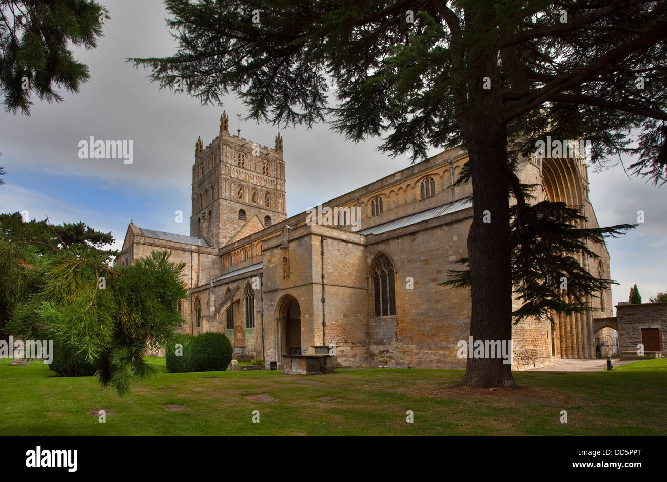 The Abbey of the Blessed Virgin Mary, Tewkesbury, Gloucestershire, England Stock Photo