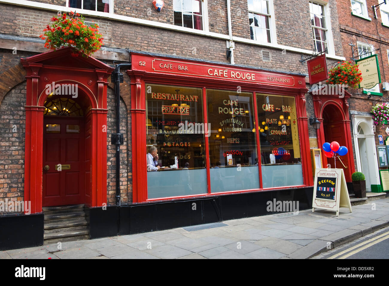 CAFE ROUGE French restaurant in city centre of York North Yorkshire England UK Stock Photo