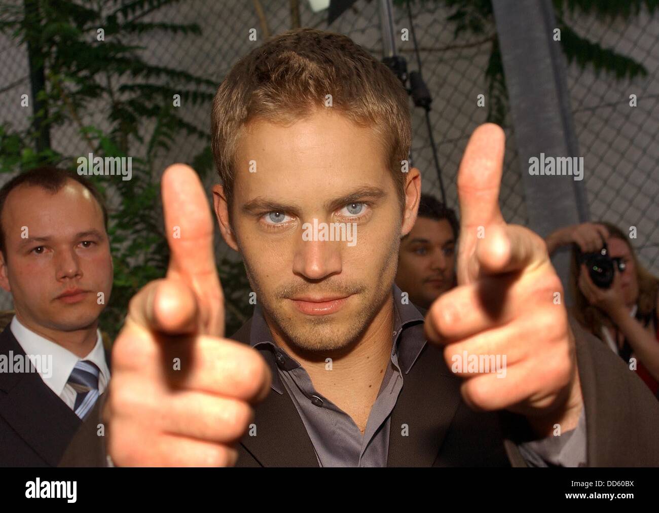 Paul Walker at the premiere of 'Fast & Furious' in Bochum on the 17th of March in 2009. Stock Photo