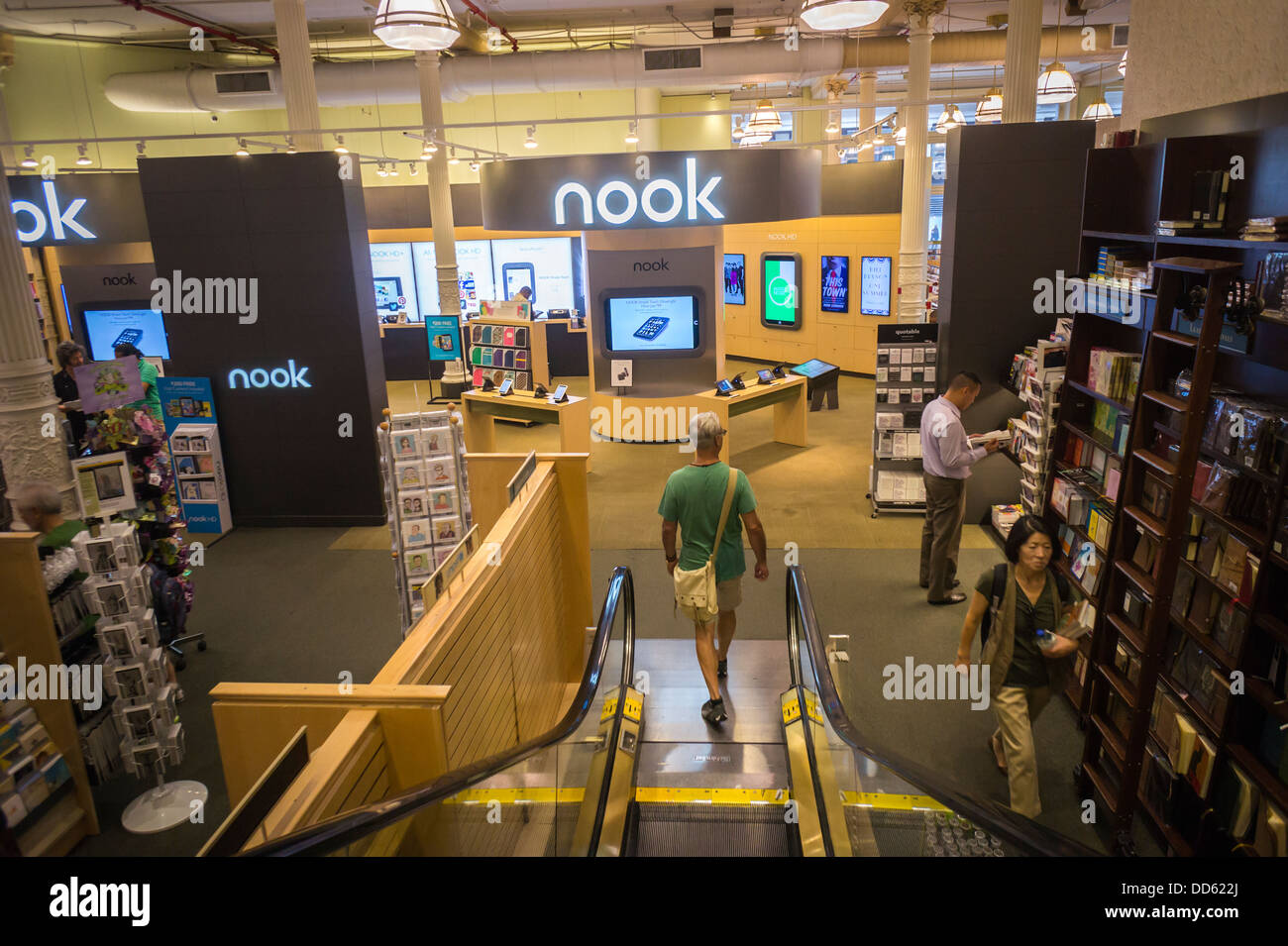The Nook department in a Barnes & Noble bookstore Stock Photo