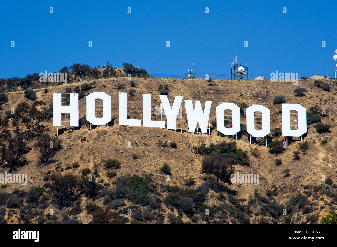 the iconic Hollywood sign in the Hollywood Hills Stock Photo - Alamy