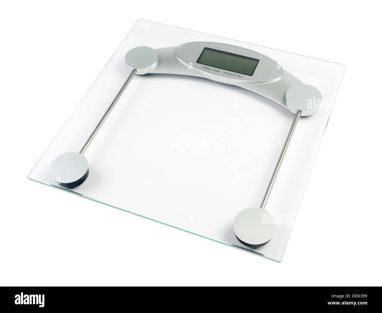 Digital bathroom weighing scales cut out isolated on white background Stock Photo