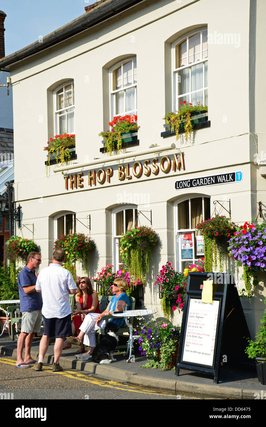 The Hop Blossom pub, Long Garden Walk, Farnham, Surrey, England, United