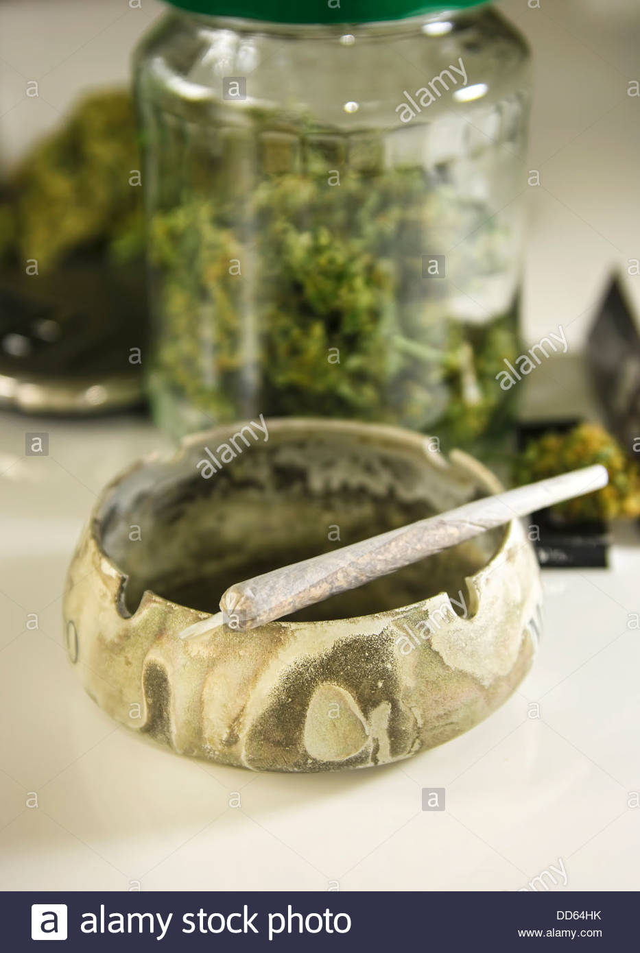 Cannabis Joint Ashtray Stock Photos & Cannabis Joint Ashtray Stock