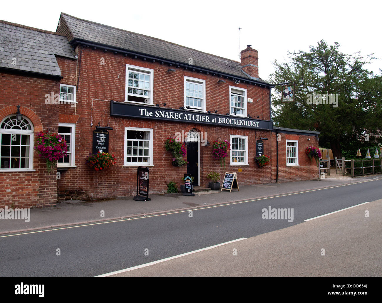 The Snakecatcher pub at Brockenhurst was the Railway Inn, New Forest, Hampshire, UK 2013 Stock Photo