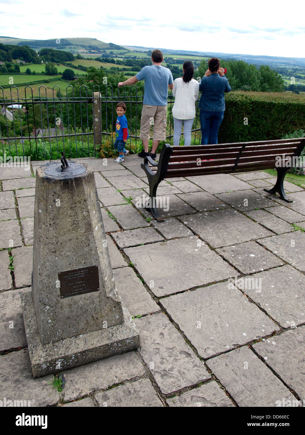 Park Walk Viewpoint, Shaftesbury, Dorset, UK 2013 Stock Photo