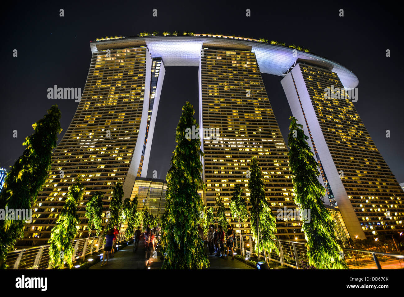 Asia Singapore Marina Bay Sands Hotel Stock Photo