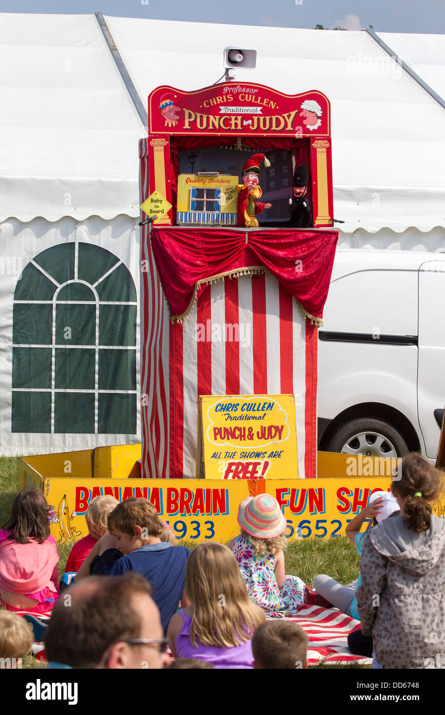 Punch and Judy Show at a country fayre Stock Photo Alamy