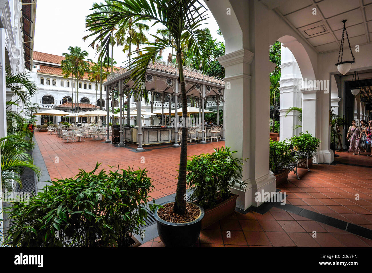 Asia Singapore Raffles Hotel Stock Photo
