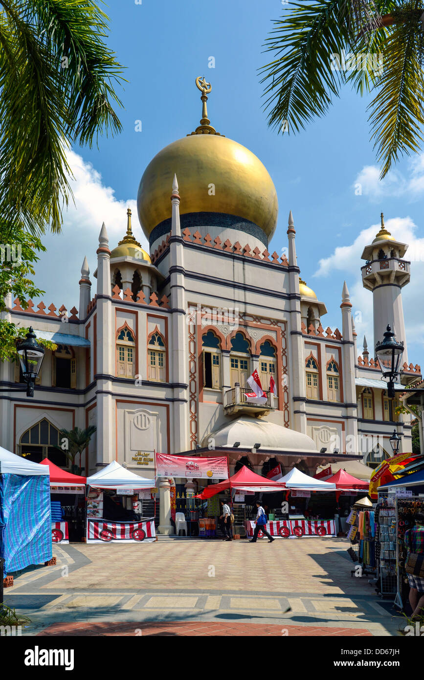 Asia Singapore Sultan’s Mosque in Kampong Glam Stock Photo