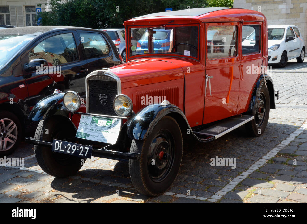 Vintage red Peugeot 201 Stock Photo