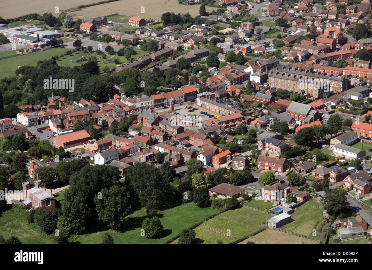 aerial view of Wainfleet All Saints village in Lincolnshire Stock Photo Alamy