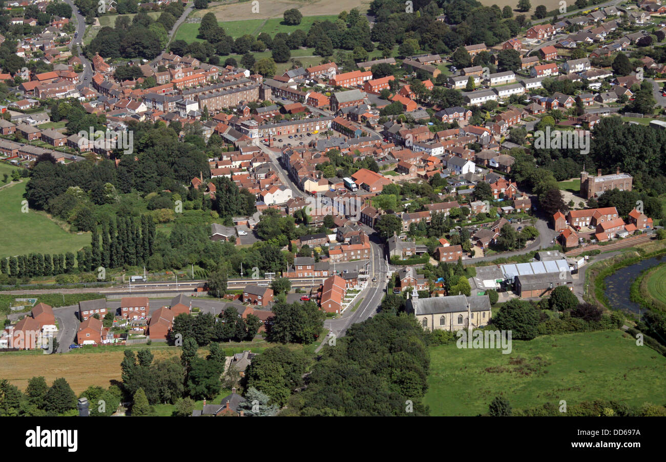 aerial view of Wainfleet All Saints village in Lincolnshire Stock Photo Alamy