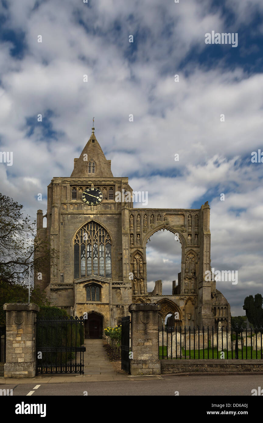 The front view of Crowland abbey Stock Photo Alamy