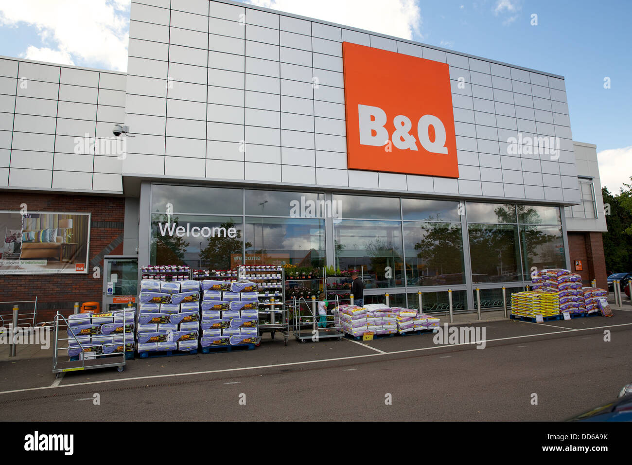 Large and New B&Q Store Stock Photo