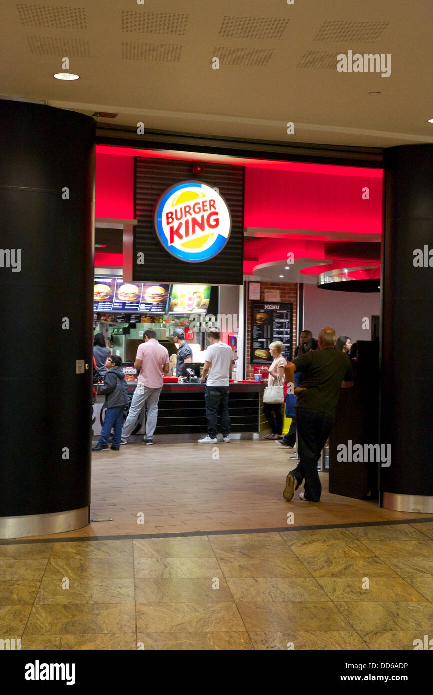 Burger King in Shopping Mall Stock Photo