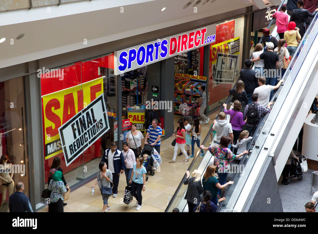 Sports Direct in Shopping Mall Stock Photo