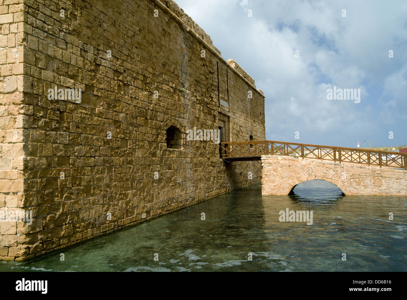 Medieval Castle besides the harbour, Paphos, Cyprus. Stock Photo