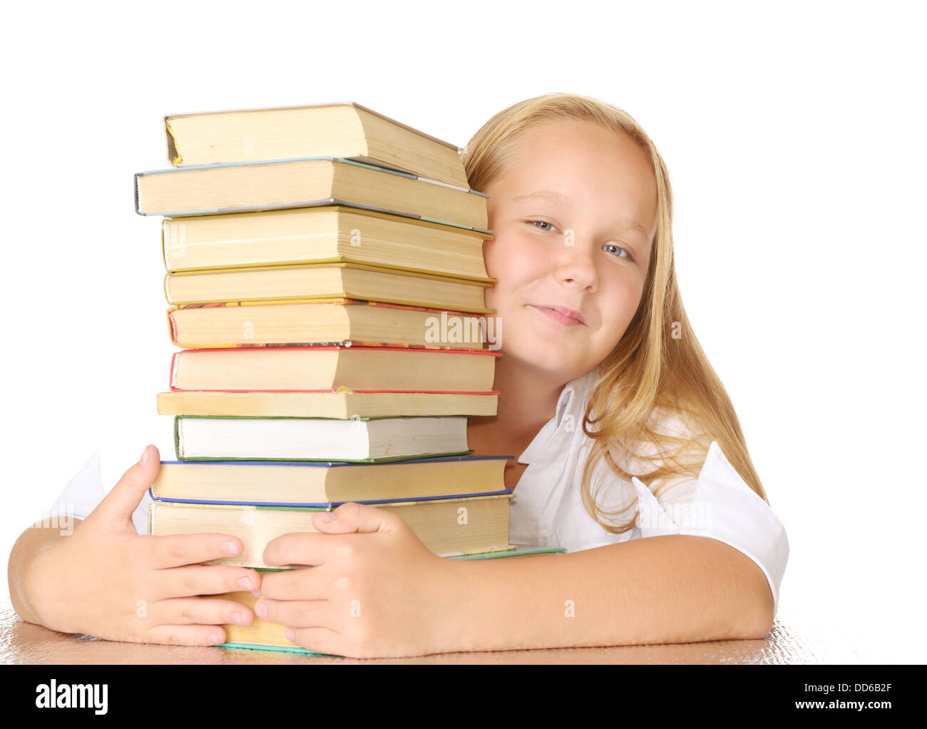 Teen child reading school hi-res stock photography and images - Alamy