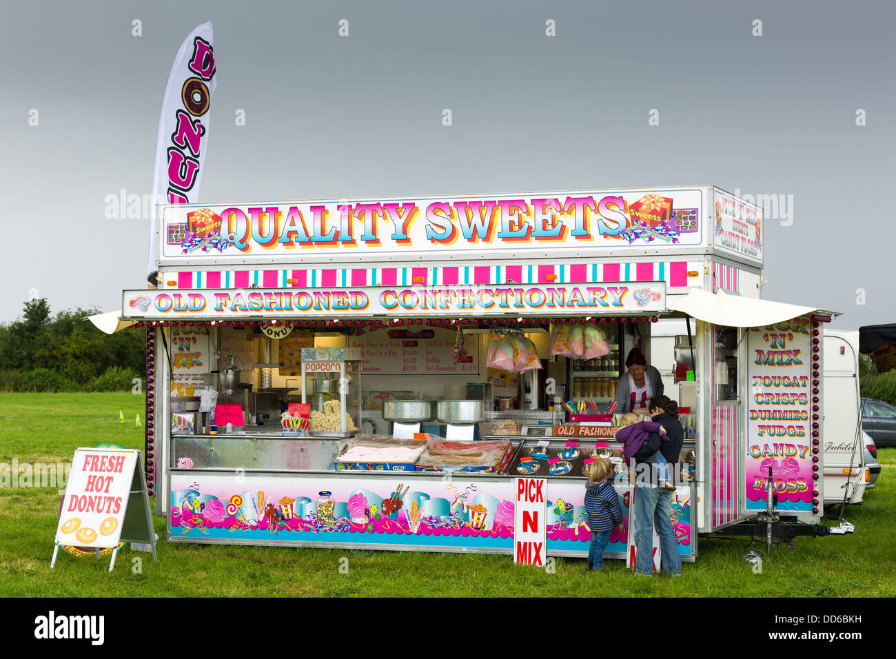 Quality Sweets - Mobile Confectionery Shop in England Stock Photo