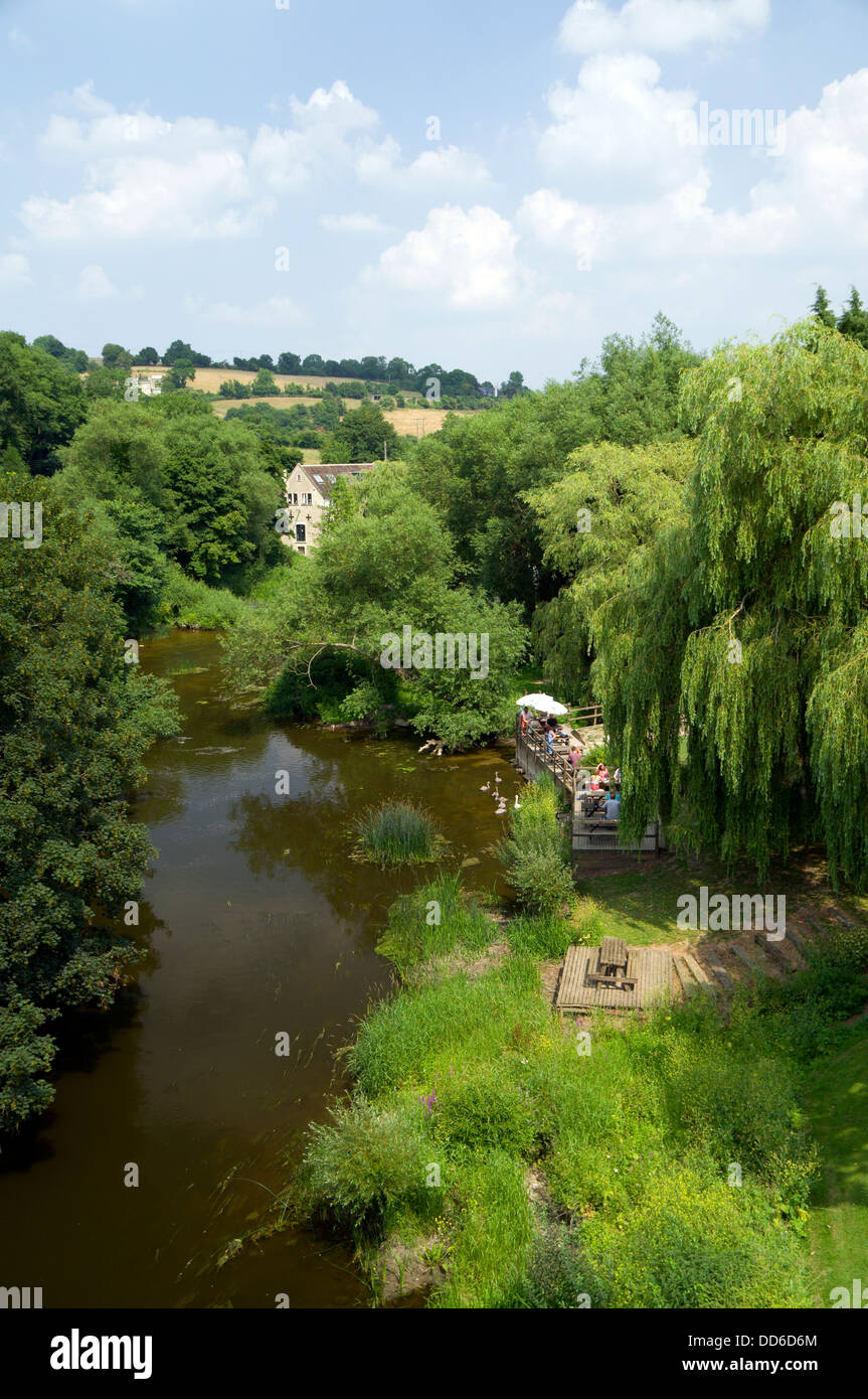 River Avon, Avoncliff near Bradford on Avon, Wiltshire, England. Stock Photo