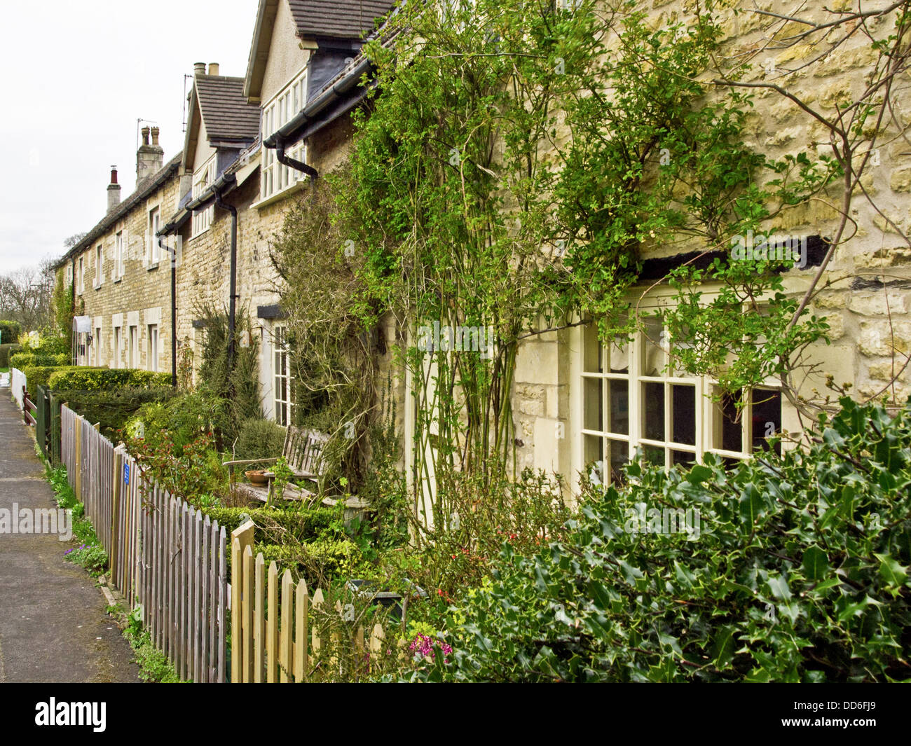 Cottages in Edith Weston Leicestershire United Kingdom England Stock