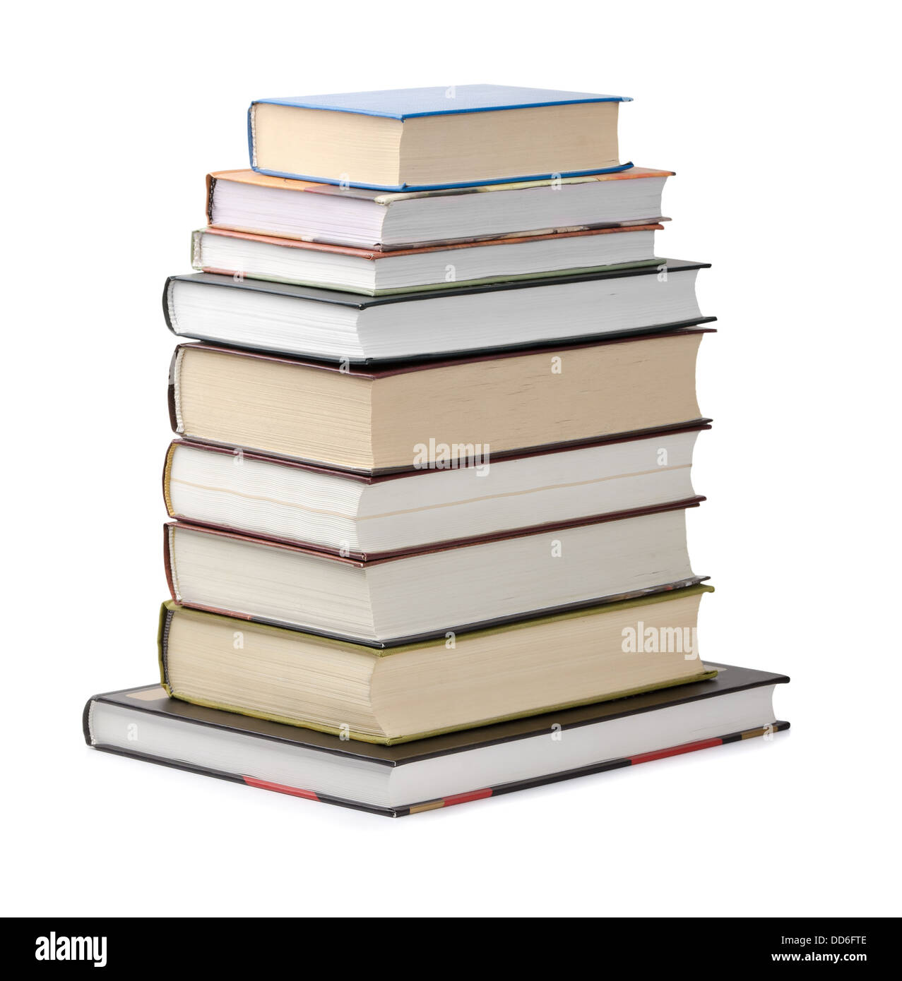 Stacked Blank Books Isolated On White Stock Photo - Download Image