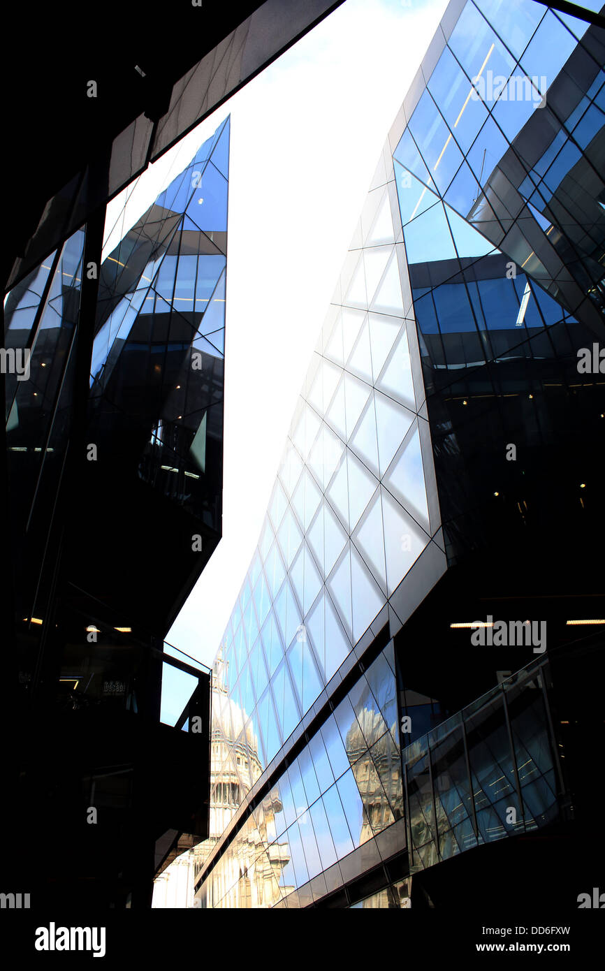 One New Change Shopping Centre next to St Pauls Cathedral in London Stock Photo
