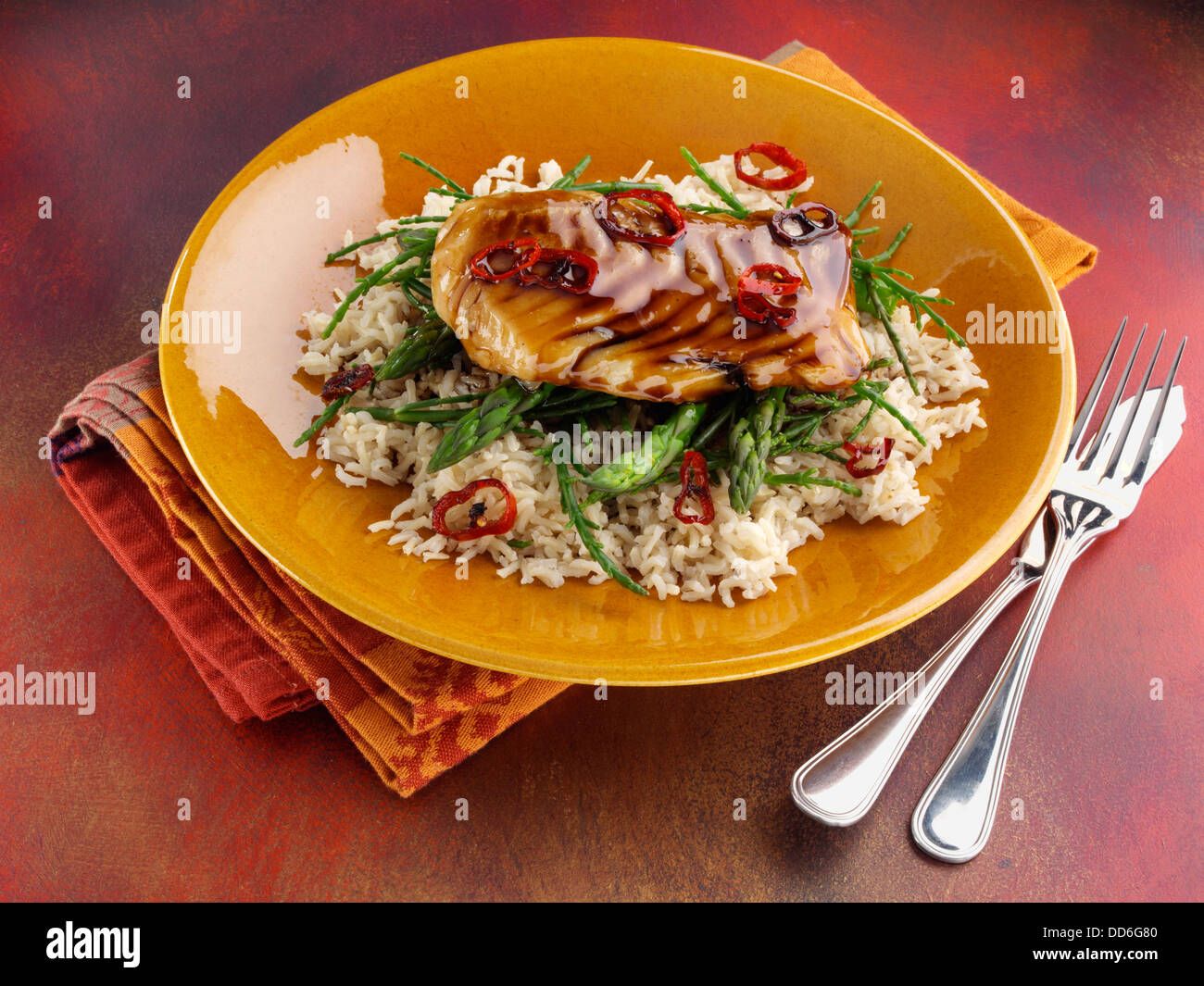Cod in soy sauce Stock Photo Alamy