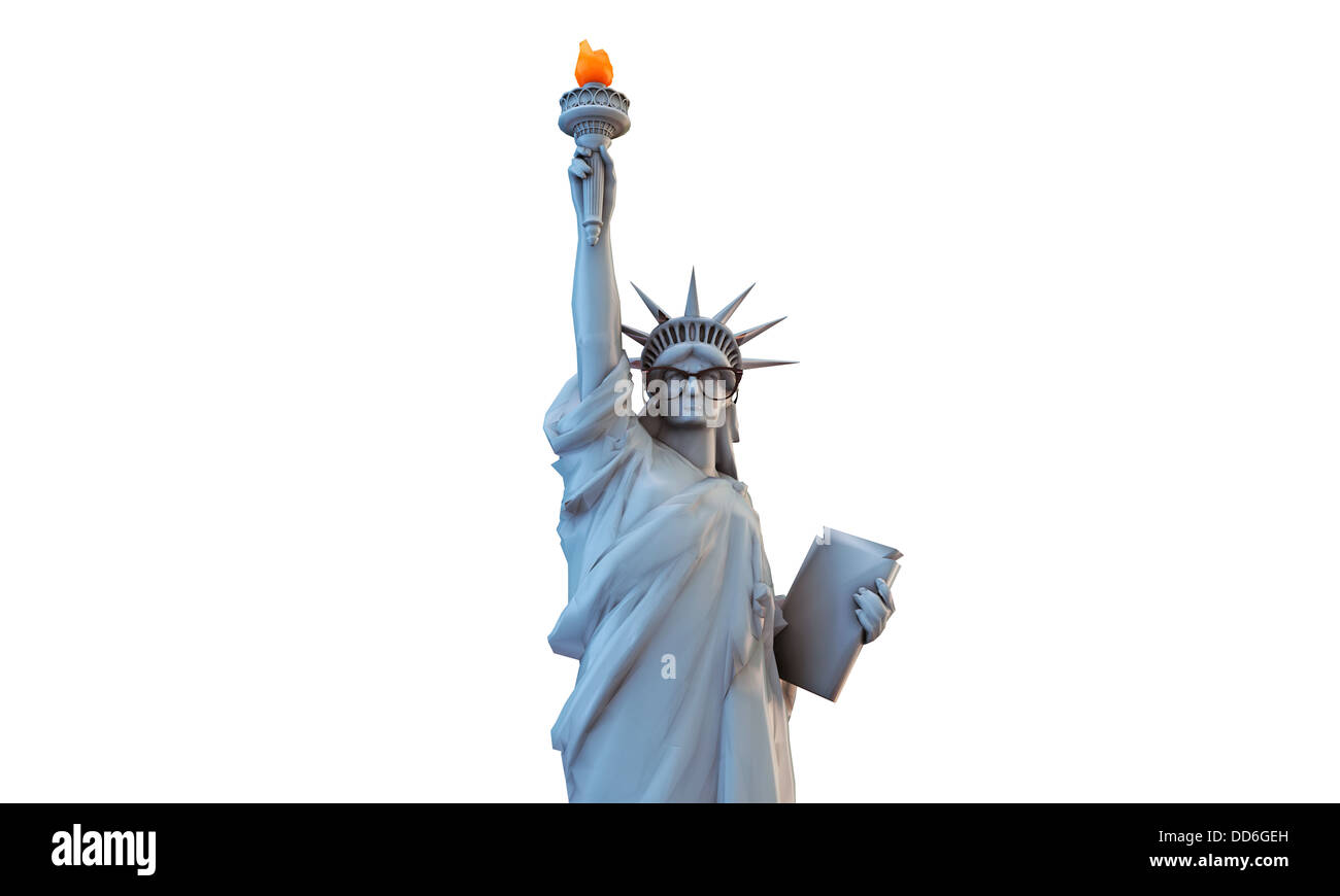 liberty statue with black glasses Stock Photo - Alamy