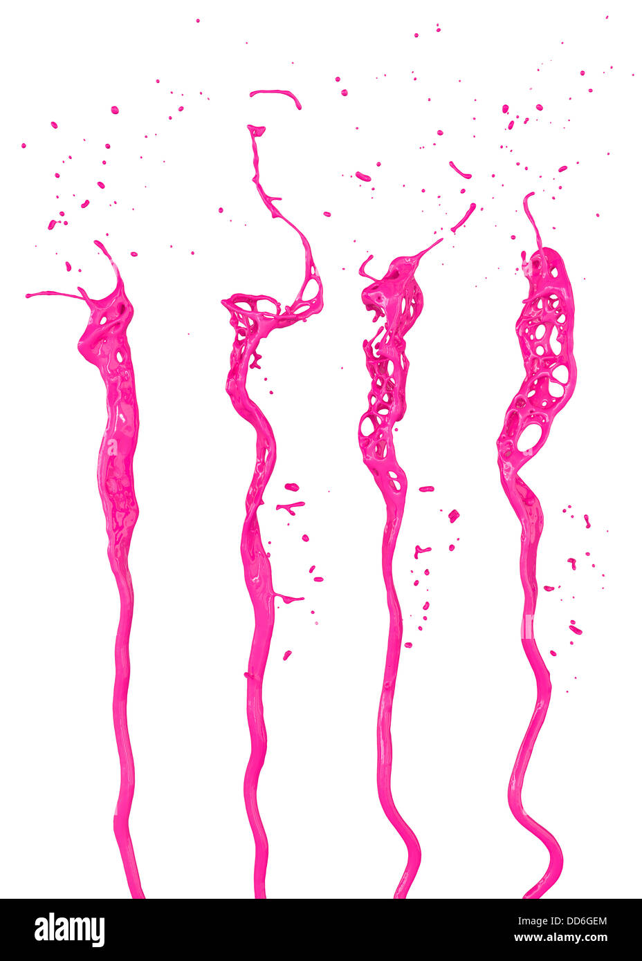 abstract pink paint splash isolated on white Stock Photo Alamy