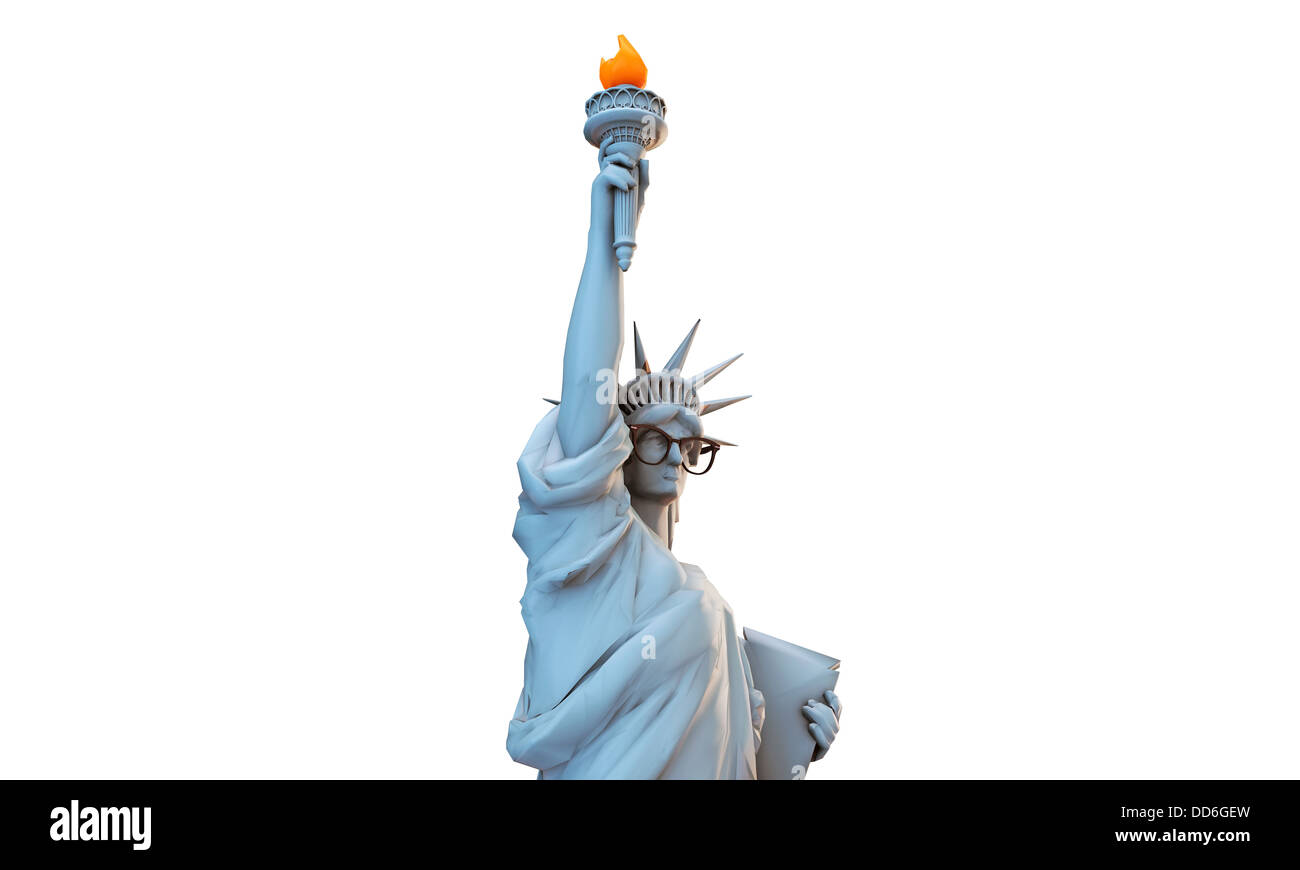 liberty statue with black glasses Stock Photo - Alamy
