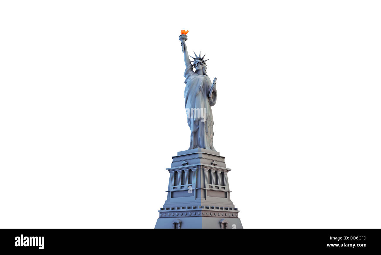 liberty statue with black glasses Stock Photo - Alamy