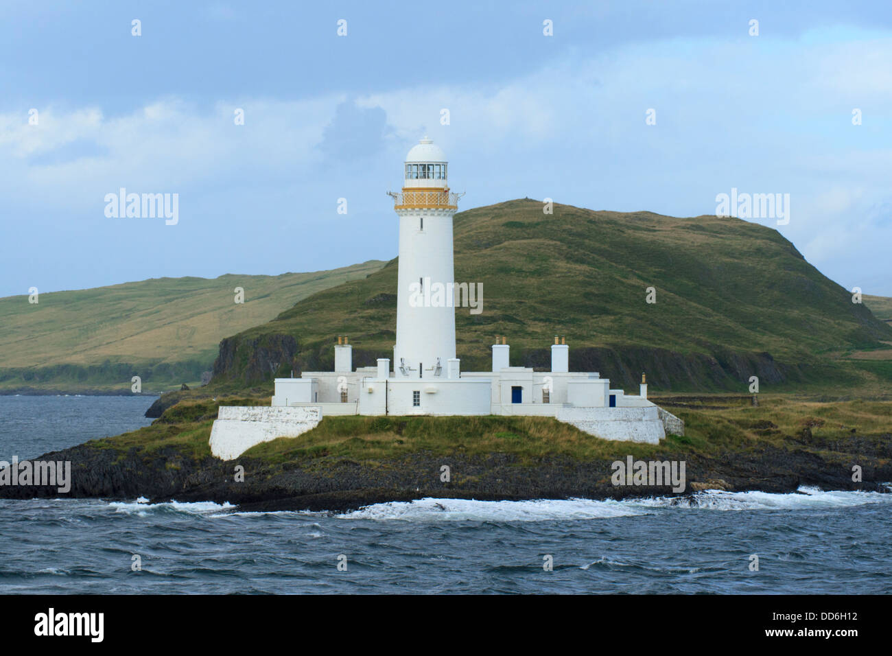 Lismore Lighthouse on island of Eilean Musdile, Argyll and Bute Stock Photo