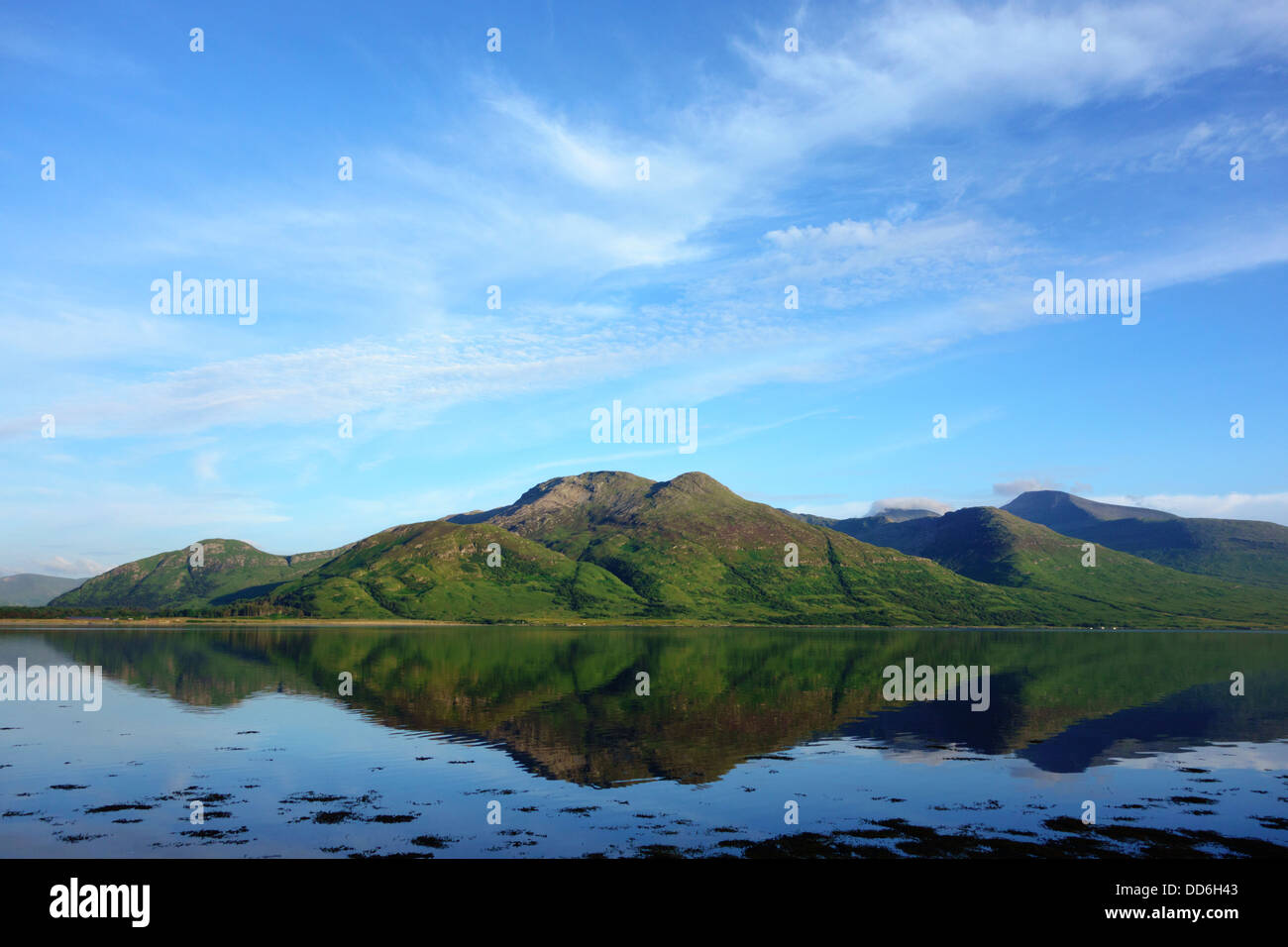View south across Loch Na Keal, Isle of Mull, Argyll and Bute Stock Photo