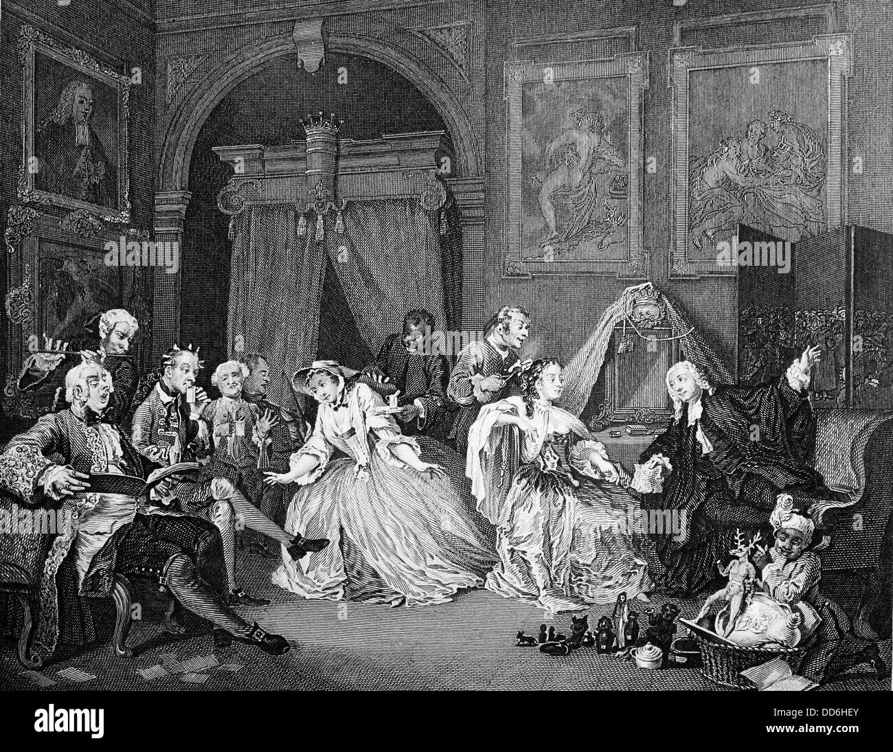 Marriage a la Mode. The Toilette Scene. From the original by William ...