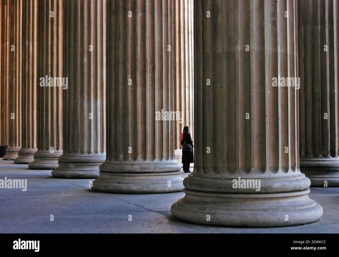 Entrance to the British Museum, Great Russell Street, London. Stock Photo