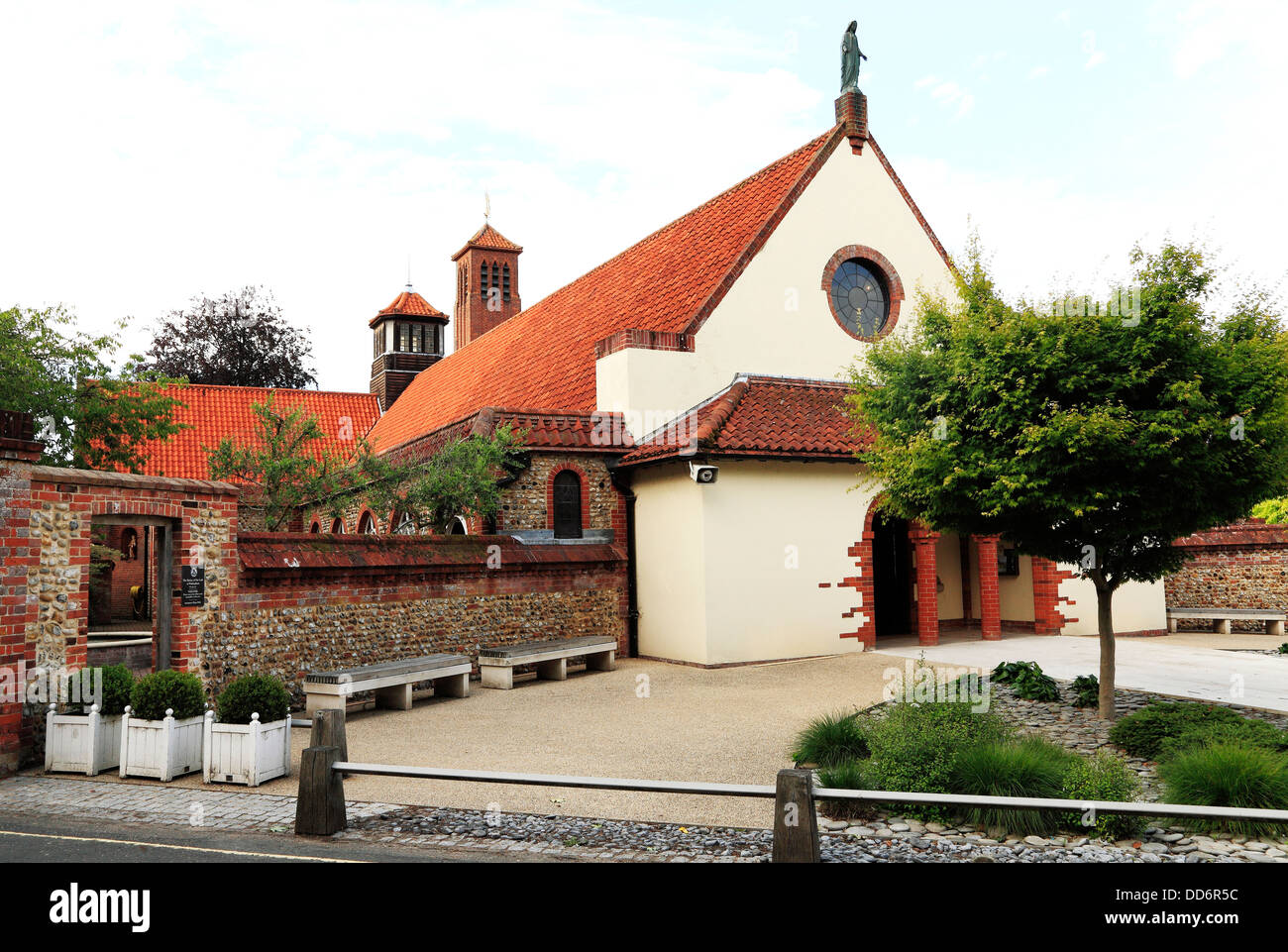 Shrine of Our Lady of Walsingham, 20th century Anglican Church, Norfolk England UK modern churches Stock Photo