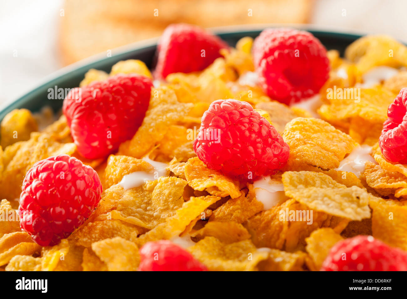 Healthy Cornflake Cereal for Breakfast with Berries Stock Photo Alamy