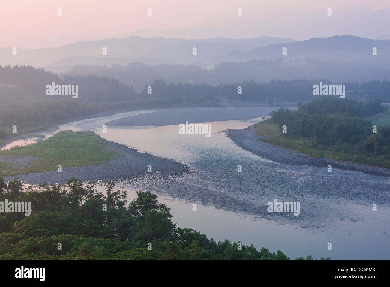 Shinano river, Niigata Prefecture Stock Photo - Alamy