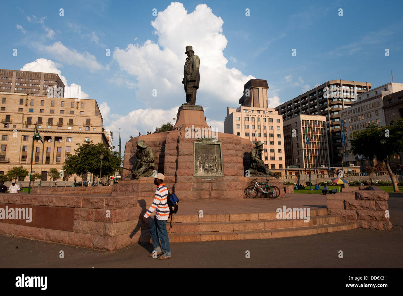 Statue of Paul Kruger on Church Square, Pretoria, South Africa Stock Photo