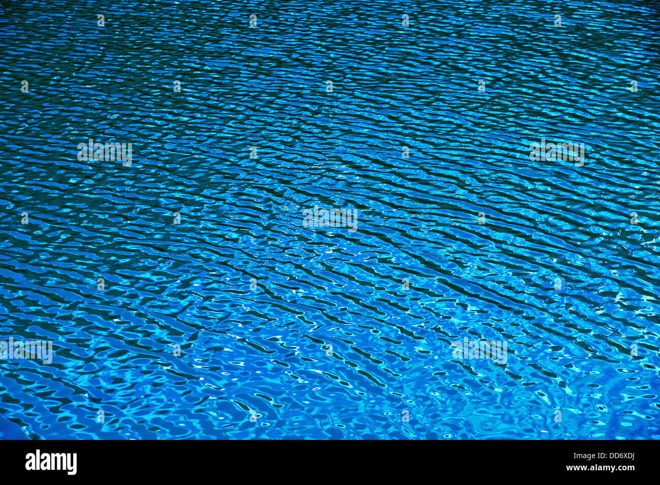 Rain on sea surface Stock Photo
