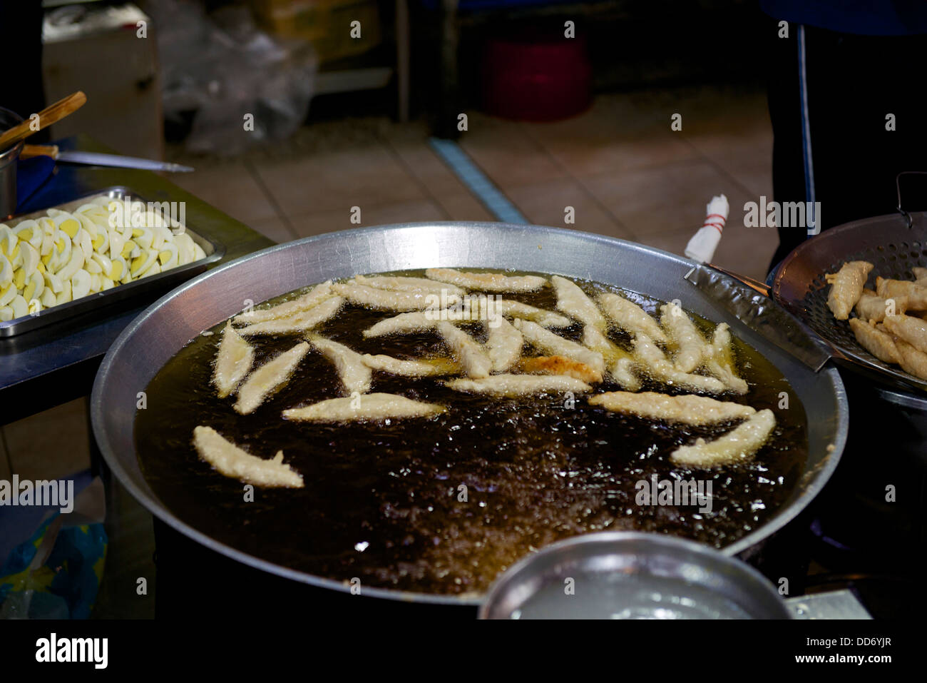 Donggang is a small town located near Kaohsuing, Taiwan.  Famous for its fish market and Toro Stock Photo