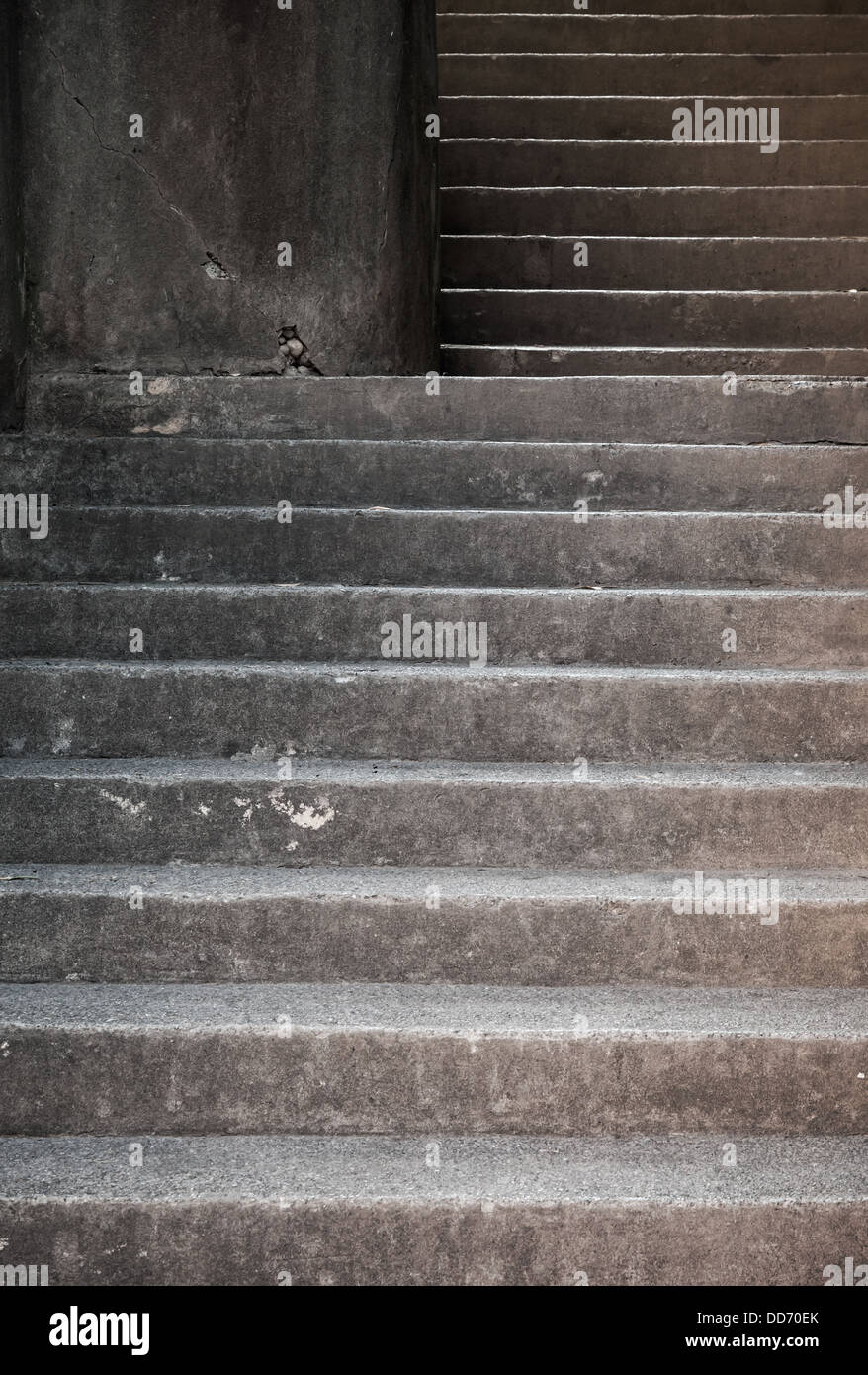 Abstract architecture fragment with gray concrete stairs Stock Photo