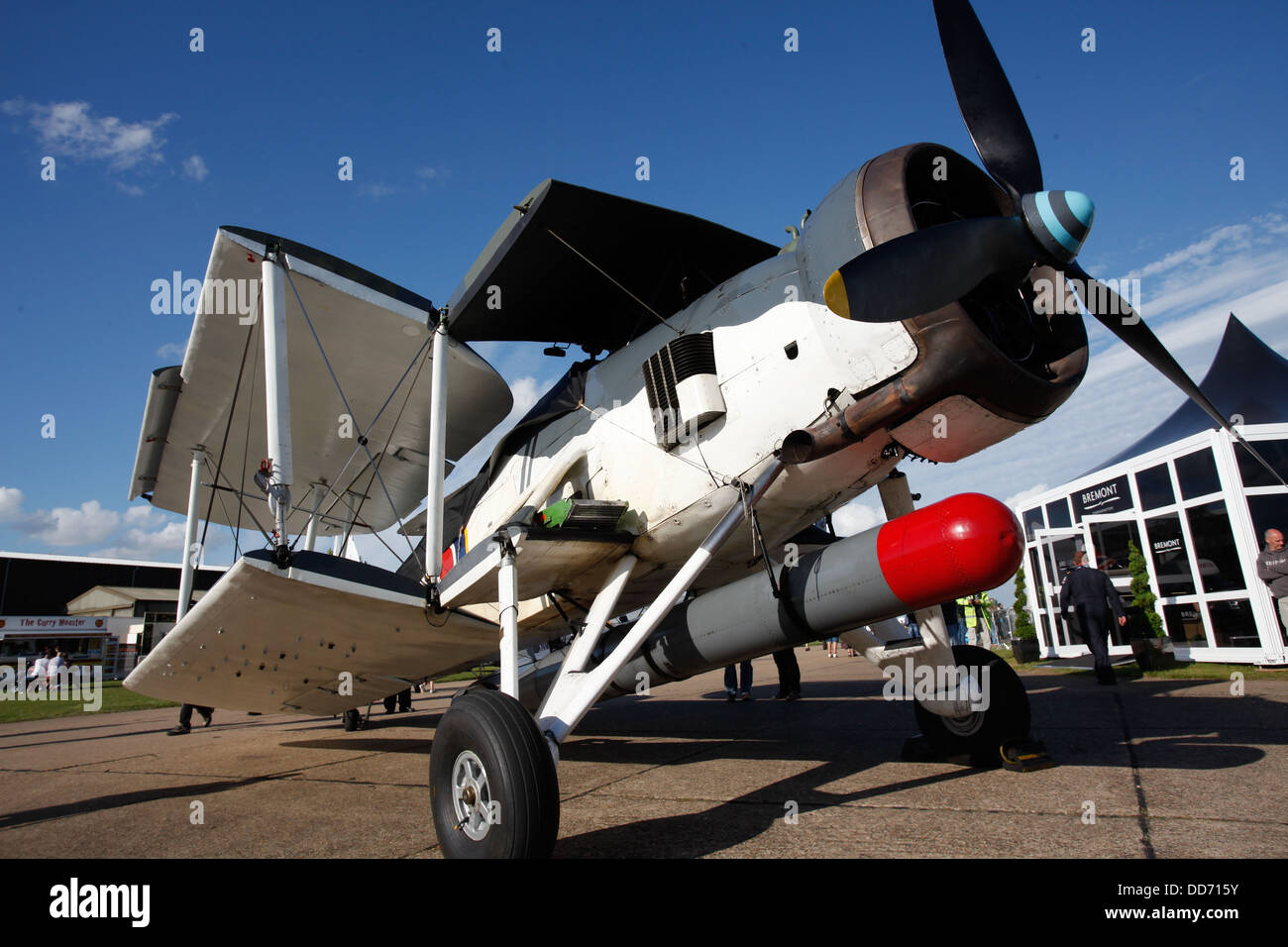 Royal Navy Historic Flight Swordfish WW11 aircraft at an air display