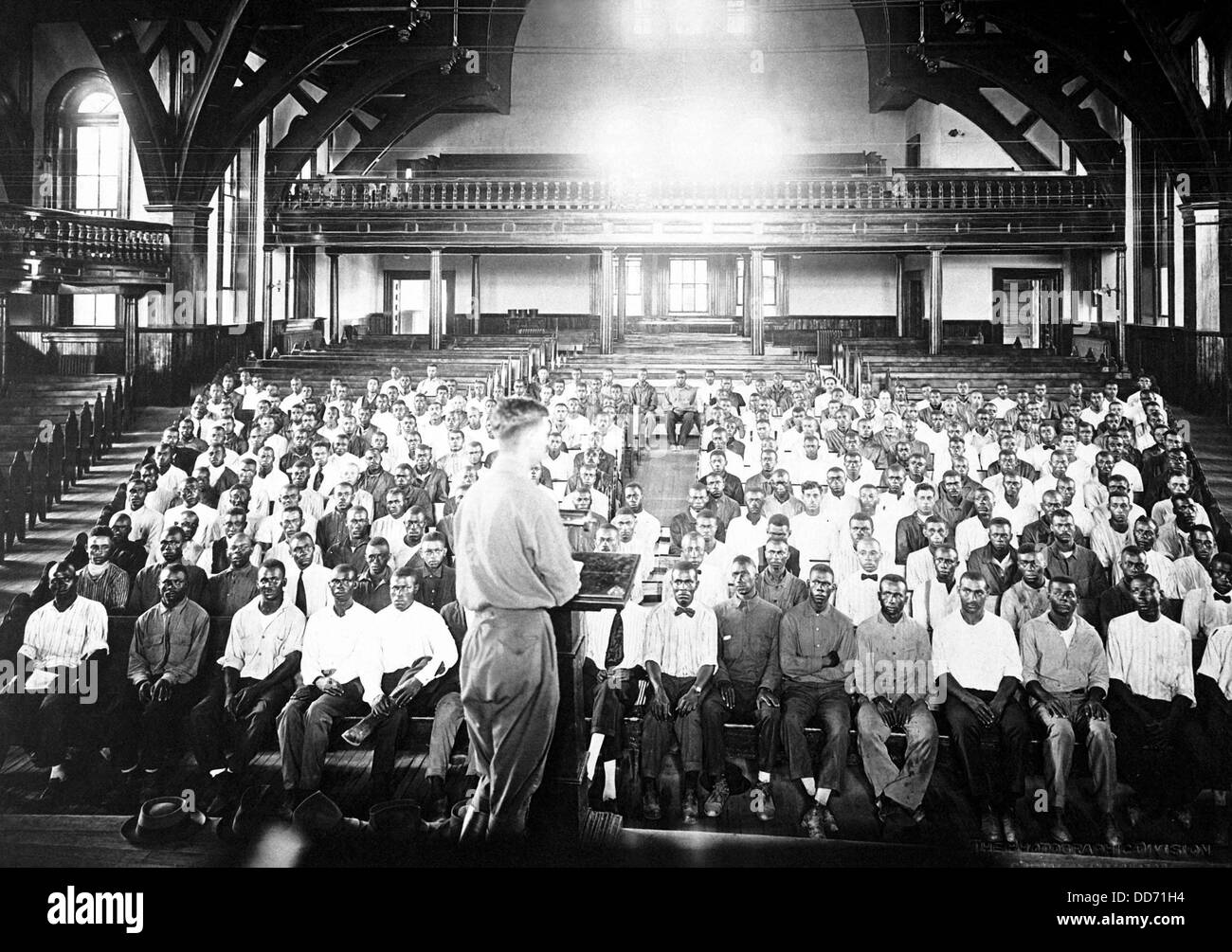 Lecture to the Students Army Training Corps at the African American Tuskegee Normal and Industrial Institute, Tuskegee, Ala. Stock Photo