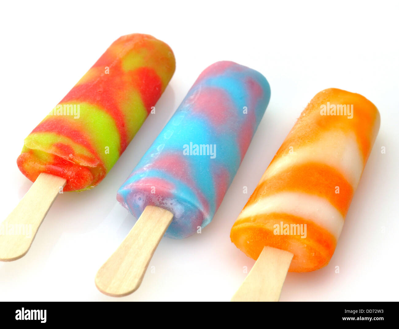 colorful ice cream pops Stock Photo