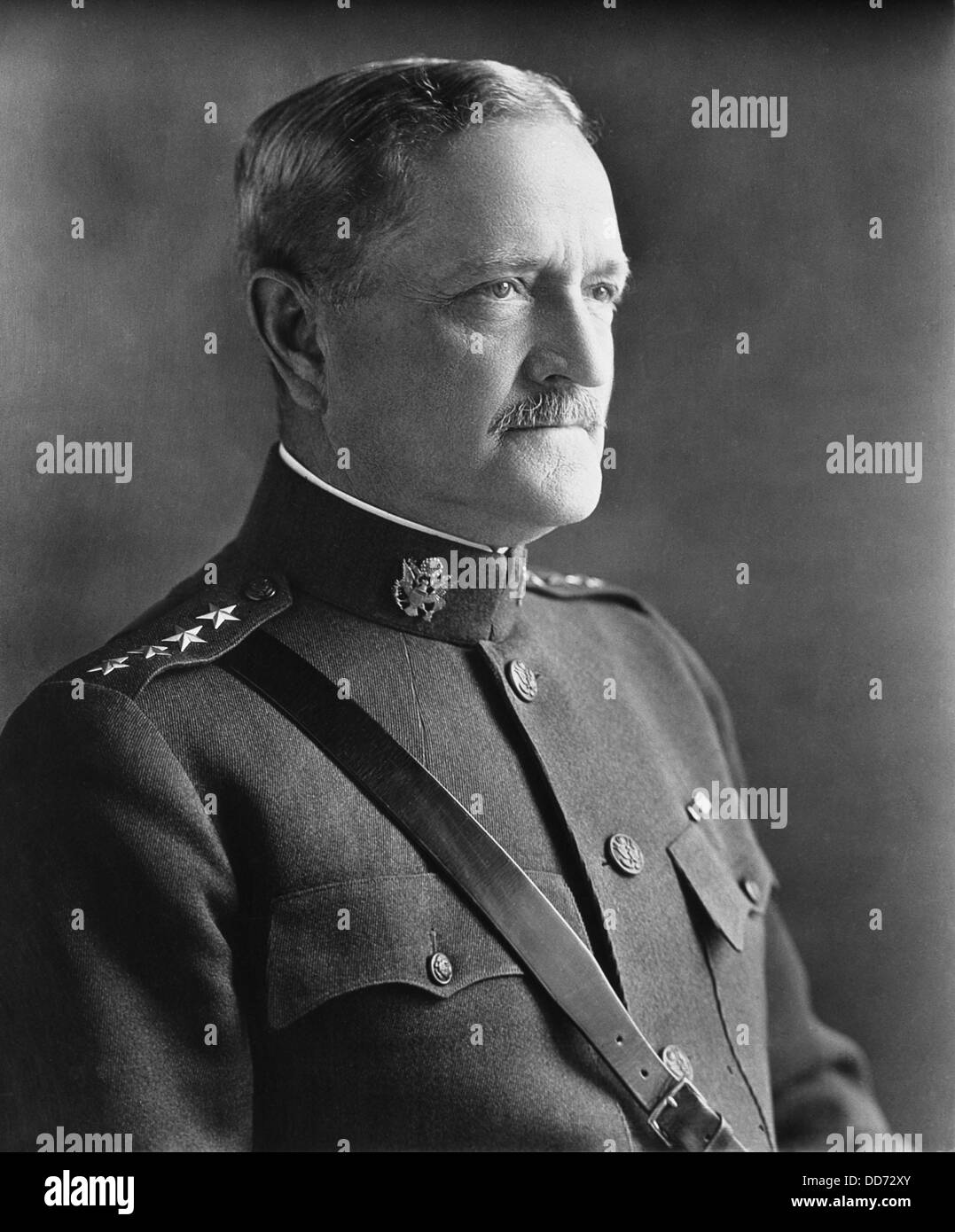 General John Pershing. He led the American Expeditionary Forces in Europe from 1917-19. Stock Photo